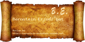 Bernstein Erzsébet névjegykártya